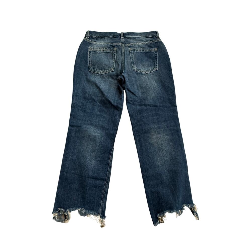 We The Free Jeans Womens 28 Maggie Mid-Rise Straight-Leg Button Fly Raw Hem - Picture 2 of 8